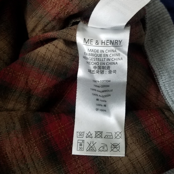 Me & Henry Plaid Polo Onesie Bodysuit 6-9m - Picture 4 of 4